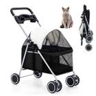 Carrinho Cachorro Gato Cao Pet Passeio Ar Livre Caminhada Lazer Transporte Dobravel Animal de Estimaçao Seguro Confortavel Shopping Restaurante - AB.MIDIA