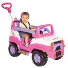 Carrinho Carro Jeep 4x4 Passeio Infantil Rosa Com Som