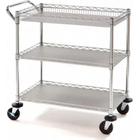Carrinho Chá Café Aço Multiuso C/3 Prateleiras Rodas