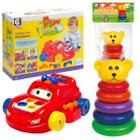 Carrinho Com Atividades Play Time E Ursinho Didático Infantil Brinquedos Educativos Para Crianças