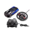 Carrinho com Volante e Pedal Racing Control Midnight Multikids