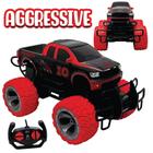 Carrinho Controle Remoto Pick-Up Monster Truck Aggressive Garagem SA