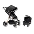 Carrinho de bebe aston + bebe conforto + base line gold/preto - joie