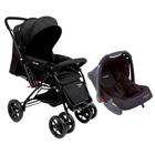 Carrinho de Bebê Choice e Bebê Conforto Beta Preto - Voyage