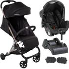 Carrinho de Bebe com Bebe Conforto Base Galzerano Bali Black