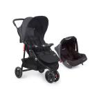 Carrinho De Bebê Delta Cor Preto Com Bebê Conforto Voyage