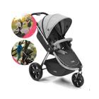 Carrinho de Bebê Jogger com Freio Sway Macio Três Rodas 0-15kgs Cinza Litet - Multikids Baby BB372