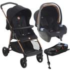 Carrinho De Bebê Lui Bebê Conforto Preto Cobre E Base Isofix - Burigotto