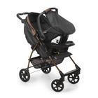 Carrinho de Bebê Romano Travel System até 15kg + Bebê Conforto Coccon até 13kg Preto/Cobre Galzerano