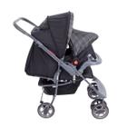 Carrinho de bebê Topázio Travel System reclinável e dobravel com 5 posições, até 15kg Bandeja removível com porta objeto acompanho bebê conforto.