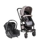 Carrinho De Bebê Travel System Prima Melange Grafite + Bebê Conforto Kiddo