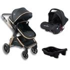 Carrinho de bebe trio com bebe conforto e base kansas gold - premium baby - JOIE