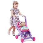 Carrinho de Boneca Bebaby 2EM1 Rosa (7898664630663)