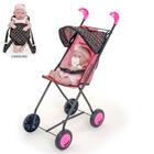 Carrinho de Boneca Infantil Menina Milan semi Luxo Alive Bebê Reborn Canguru