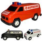 Carrinho De Brinquedo Bombeiro Polícia Ambulância Resgate