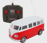 Carrinho de Brinquedo Com Controle Remoto Kombi Vermelha Com Luz