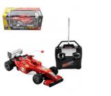 Carrinho de Brinquedo Corrida Fórmula 1 com Controle Remoto Deluxe Car F1 Vermelho Ferrari