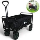 Carrinho de Carga para Camping Ate 80 Kg Ntk Portatil Transporte Dobravel Wagon Preto  Nautika 