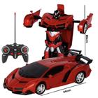 Carrinho De Controle Remoto Transformers Robô Lamborghini(vermelho)