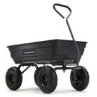 Carrinho de despejo Gorilla Carts Poly Garden 275 kg com estrutura de aço