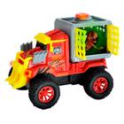 Carrinho de Fricção - Dino Transporte - Luz e Som - Vermelho - DM Toys