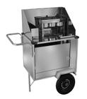 Carrinho de Hot Dog Simples Total Inox 430 com Rodas Maciças e Guarda Sol S07M/GS Cefaz