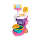 Carrinho de limpeza infantil cleaning trolley rosa- maral 