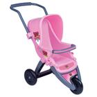 Carrinho De Passeio 3 Rodas Rosa Para Bonecas Supertoys