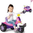 Carrinho de Passeio e Pedal para Bebe Calesita Velomoto Rosa