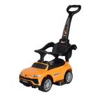 Carrinho de Passeio Infantil com Empurrador Buzina Multifuncional Laranja até 30Kg Multmaxx