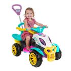 Carrinho De Passeio Quadriciclo Infantil Menina Com Haste Guia Brinquedo Criança Carrinho Mini Veículo Protetor
