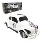 Carrinho De Plástico Fusca 58 Retrô Hobby Junior Branco