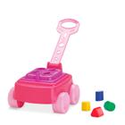 Carrinho Didático Rosa Para Bebê Puxar - Cardoso Toys