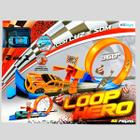 Carrinho E Pista Looping Hero 360 Com Disparador Som Luz