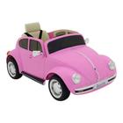 Carrinho Elétrico Beetle 12V Rosa Bel Fix