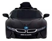 Carrinho Elétrico BMW I8 12v Preto Suporta 30kg Controle Remoto Velocidade Max 5km/h Luz Som Banco de Couro - Importway