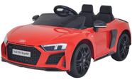 Carrinho Elétrico Infantil Audi R8 Com Controle Remoto Farol Luz E Som Usb 12v Vermelho - Importway