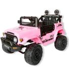 Carrinho Eletrico Infantil Menina Menino Jeep 12v Rosa