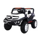 Carrinho Elétrico Infantil Motorizado Super Car 4X4 12V Branco Música Luz Controle - Toys Plus