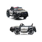 Carrinho Elétrico Infantil Policia Carro Motorizado Luzes Som Passeio Automático Pedal Controle Remoto 12v Bivolt Viatura Drift Farol Mini Veículo