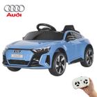 Carrinho Elétrico Mini Audi E-tron Gt 6v Infantil Azul Bw273 Importway Toca MP3 Luz/Som Controle Remoto Suporta 25kg