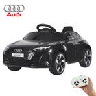 Carrinho Elétrico Mini Audi E-tron Gt 6v Infantil Preto Bw273 Importway Toca MP3 Luz/Som Controle Remoto Suporta 25kg