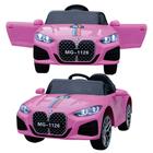 Carrinho Elétrico Passeio Bateria Recarregável BMV S4 Rosa - Bang Toys