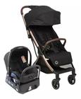 Carrinho Eva Black Champagne Bebê Conforto E Base Maxi Cosi - MAXI-COSI