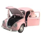 Carrinho Ferro Fusca Miniatura Rosa - Super Size Figure Collection