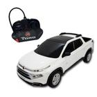 Carrinho Fiat Toro miniatura brinquedo recarregável c/ controle remoto