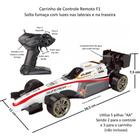 Carrinho Fórmula 1 C/ Controle Remoto Luz e Fumaça 7 Funções