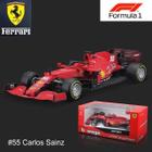 Carrinho Fórmula 1 Ferrari SF21 55 Miniatura Coleção 1:43 Bburago