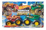 Carrinho Duplo Hot Wheels Monster Truck 1:64 Carbonator VS Bad Scoop - De  Coração Shop