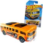 Carrinho Hot Wheels Ônibus High Track Amarelo com Laranja